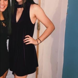 Deep Purple Velvet Keyhole Shift Dress Small